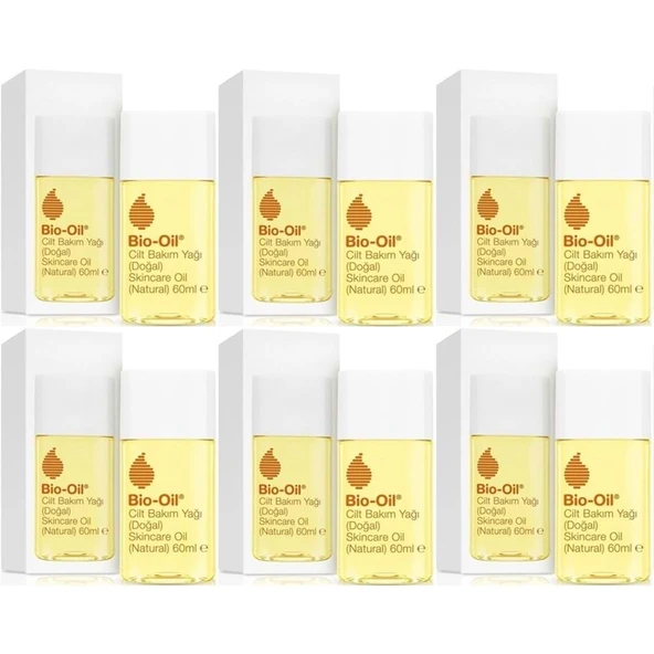 Bio-Oil %100 Natural Çatlak Karşıtı & Leke Karşıtı Nemlendirici Doğal Cilt Bakım Yağı 60ML (6Lı Set) ürün görseli 1