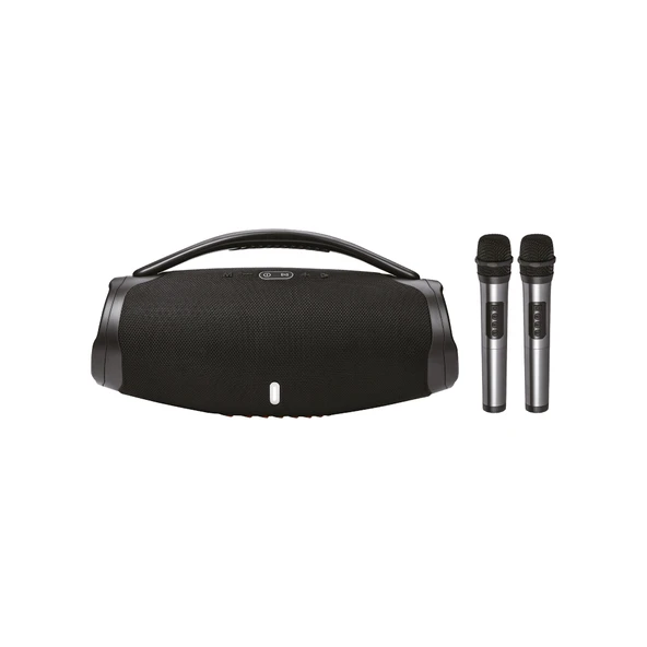 60W Ultra Stereo Taşınabilir Premium Hoparlör Çift Mikrofonlu Karaoke Seti 3000mAh Şarjlı ürün görseli 1