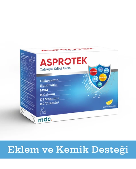 MDC ASPROTEK (Glukozamin, Kondroitin, MSM, Kalsiyum) 30 Saşe ürün görseli 1