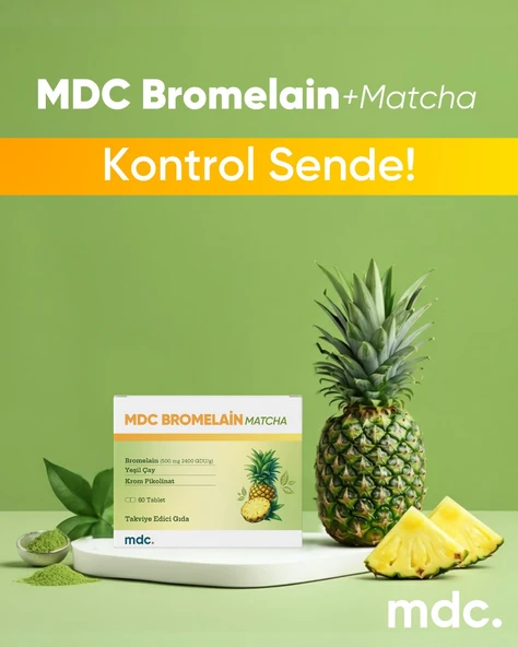 Mdc Medica Pharma MDC Bromelain MATCHA 60 Tablet ürün görseli 1