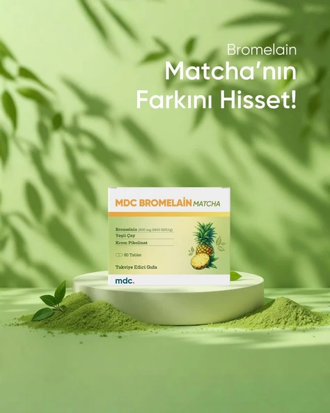 Mdc Medica Pharma MDC Bromelain MATCHA 60 Tablet - Resim 4