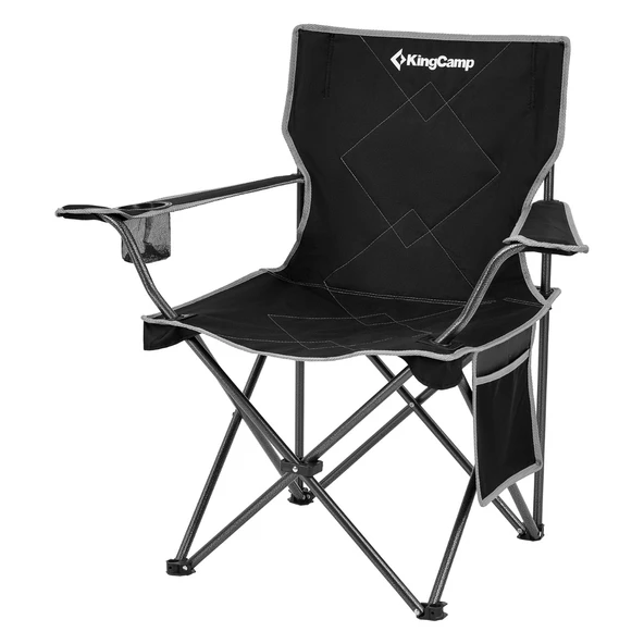 KingCamp Lotus Comfort Konforlu & Takviyeli Kamp Sandalyesi Black ürün görseli 1