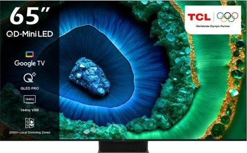 TCL 65C855 Premium 4K Ultra HD 65" 165 Ekran Uydu Alıcılı Google Smart Mini LED TV ürün görseli 1