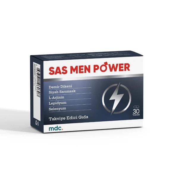 MDC Sas Men Power (TRİBULUS, SAS, L-ARJİNİN, LEPİDYUM) 30 Tablet (erkeklere Özel ) ürün görseli 1