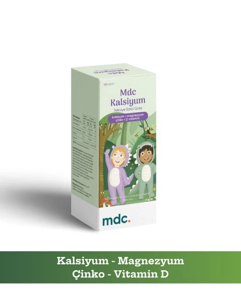 MDC Kalsiyum Magnezyum Çinko Vitamin D 150 ml ürün görseli 1