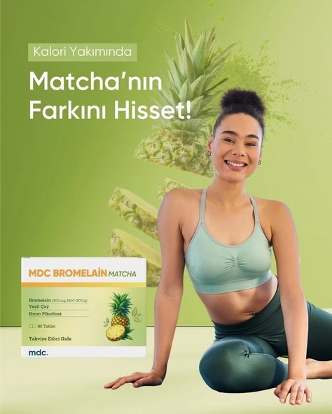 Mdc Medica Pharma MDC Bromelain MATCHA 60 Tablet - Resim 2