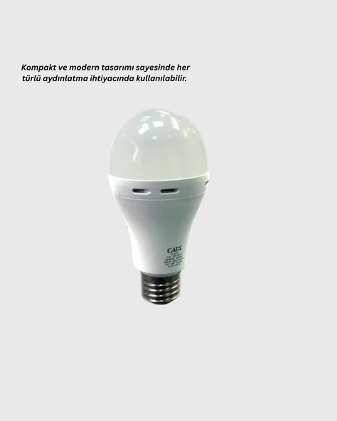 Ev İş Yeri İçin Şarjlı Led Ampul - Resim 4