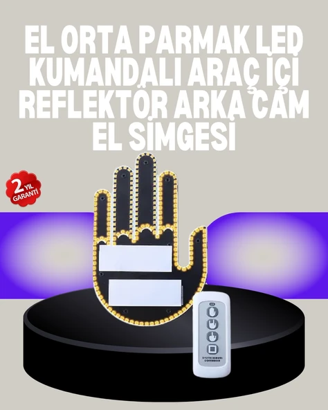 A Kalite Uzaktan Kumandalı Led Park Uyarı Işığı El Figürlü Model ürün görseli 1