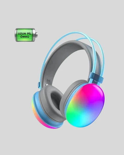 Type-C Şarjlı Rgb Işıklı Bluetooth Kulaklığı - Resim 5