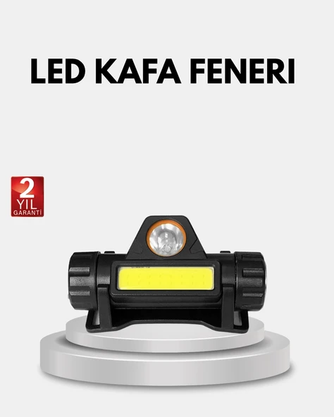 Profesyonel Şarjlı Led Kafa Lambası – Uzun Mesafe + Ortam Aydınlatması ürün görseli 1