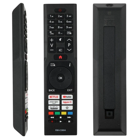 Jvc HJC123 RM-C3604 Netflix-Youtube-Prime Video Tuşlu Lcd-Led Tv Kumanda ürün görseli 1