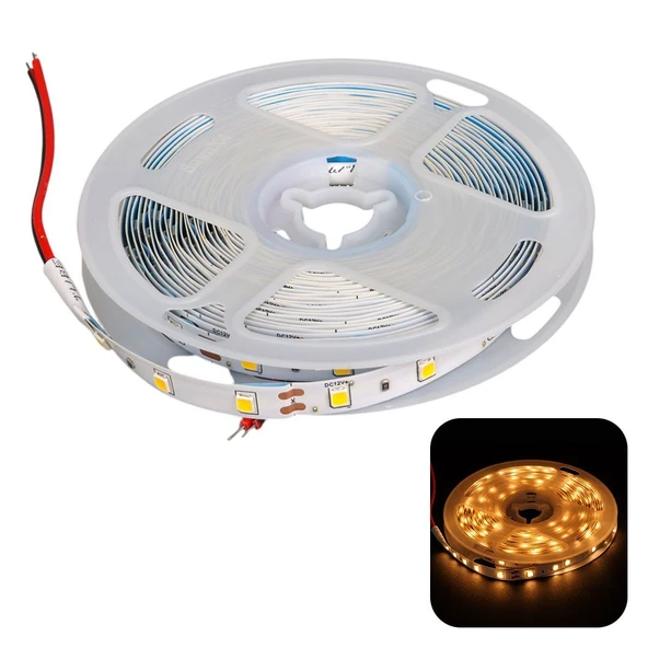 ZMR ZMR-601 3000K 12 Volt Tek Çipli 2835 İç Mekan Silikonsuz 60 Led 5 Metre Şerit LED ürün görseli 1