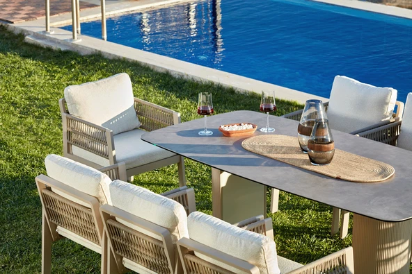 Toscana Seramik Tablalı Masa Takımı - Resim 3