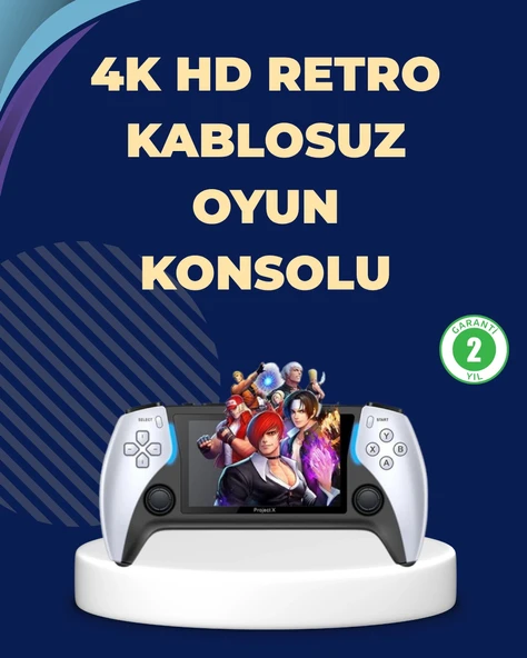 Kompakt ve Hafif Retro Oyun Konsolu 1000 Klasik Oyun Dahil P200223S6595 ürün görseli 1