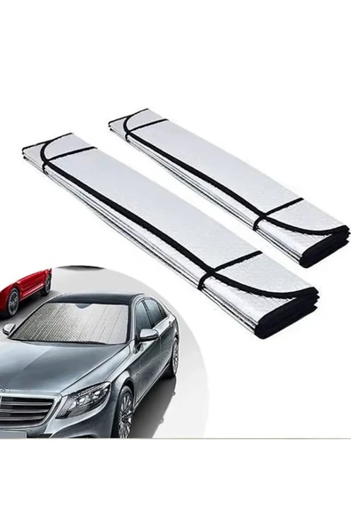 Oto Ön Cam Güneşlik Katlanabilir UV Koruyucu Renault Megane Hyundai i20 Opel Astra Toyota Corolla ürün görseli 1