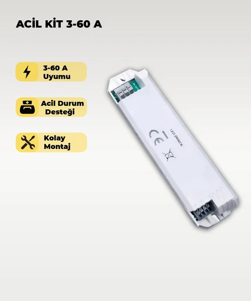 Acil Kit 3-60 A – LED Spot Uyumlu Acil Durum Güç Destek Modülü ürün görseli 1