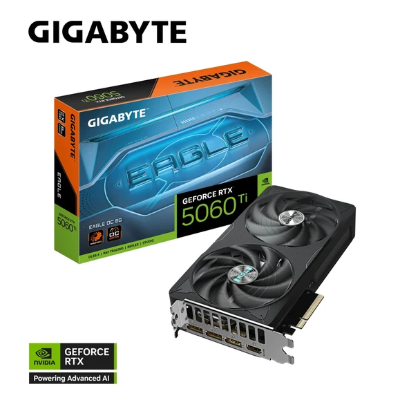 GIGABYTE 5060TI EAGLE OC GV-N506TEAGLE OC-8GD 8GB GDDR7 128Bit ürün görseli 1