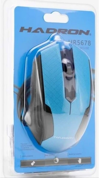 Hadron HR5678 Kablolu Optik Mouse Mavi - Siyah - Resim 2