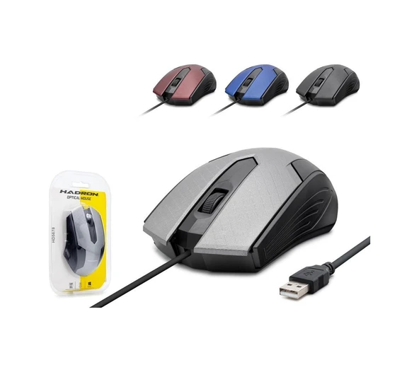 Hadron HR5678 Kablolu Optik Mouse Siyah - Resim 2
