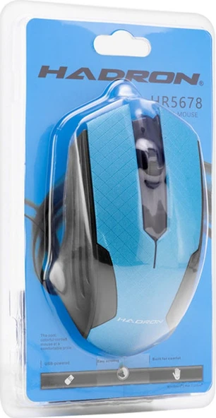 Hadron HR5678 Kablolu Optik Mouse Mavi - Resim 3
