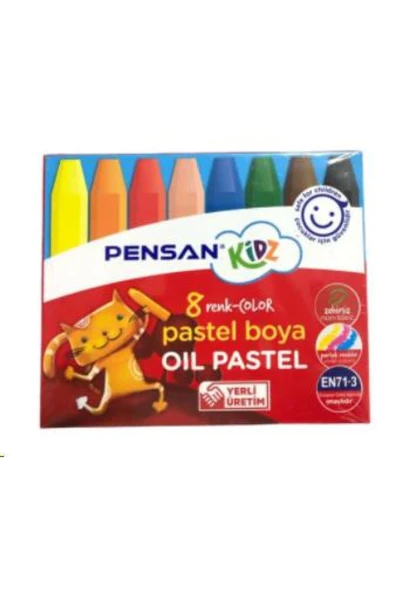 Pensan Kidz Pastel Boya 8 Renk pe98063pb8r ürün görseli 1