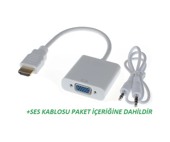 HDMI To Vga Ses Aktarım Dahil HDMI To Vga Çevirici Dönüştürücü ürün görseli 1