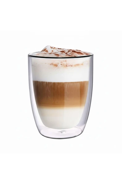 Leggno Vetro Çift Cidarlı Latte Bardağı 2'li 300 ml ürün görseli 1