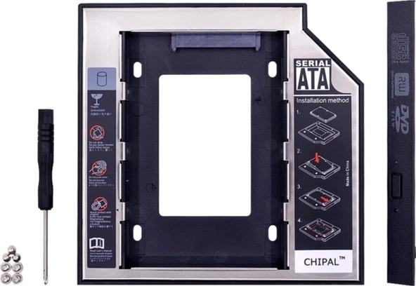 12.7mm Sata Hdd Harddisk Caddy Kızak Kutu Laptop Ssd Notebook Ikinci Hdd Takma ürün görseli 1