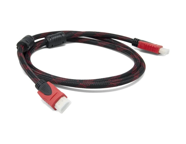 3 Metre Örgülü Altın Uçlu Kaliteli Hdmi Kablo Hdmi Kablo ürün görseli 1