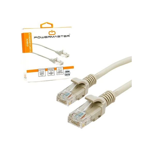 Powermaster Cat5 30 Metre Patch Network Ethernet Kablo ürün görseli 1
