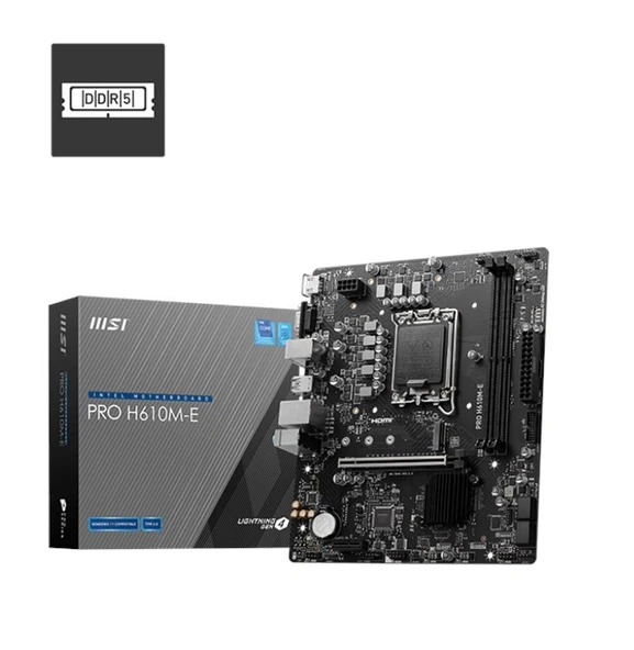 MSI Pro H610M-E DDR5 1700P Vga Hdmi ürün görseli 1