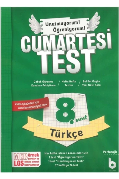 Basamak 8.Sınıf Türkçe Cumartesi Test ürün görseli 1