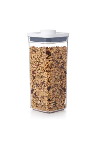 Oxo Pop Container Kısa Boy Kare Saklama Kabı - Şeffaf - 1,6 lt ürün görseli 1