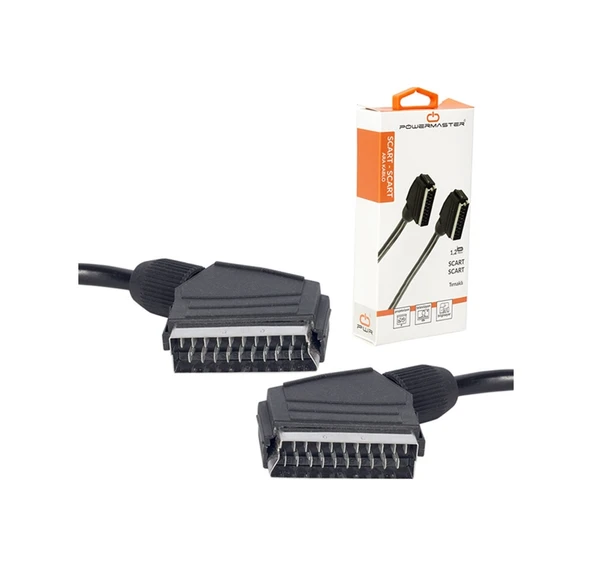 Elektromer 1.2 Metre 7 Mm Poşetli Standart Scart Scart Kablo-50711 ürün görseli 1