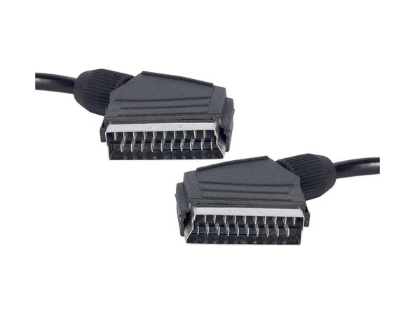 1.2 Metre Poşetli 7 Mm Siyah Scart Scart Kablo ürün görseli 1