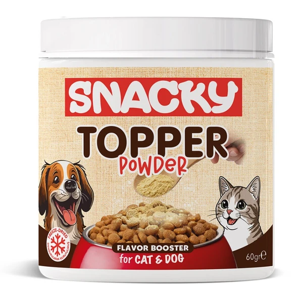 SNCKY Freeze Dried Chicken Floss Toppers Powder - Köpek ve Kedi İçin Tavuklu Ek Besin 60 Gr ürün görseli 1