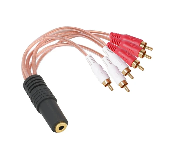 Uzatma Kablosu 3.5mm Dişi To 6rca Erkek S-link Sl-dcr36 ürün görseli 1