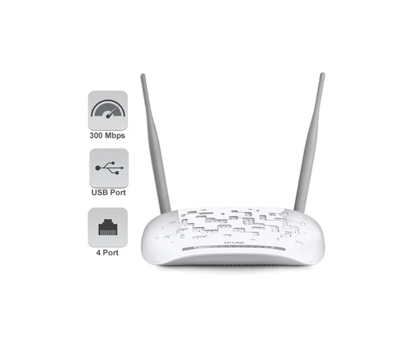 Tp-Link TD-W9970 300M 4P VDSL/ADSL Modem Router ürün görseli 1
