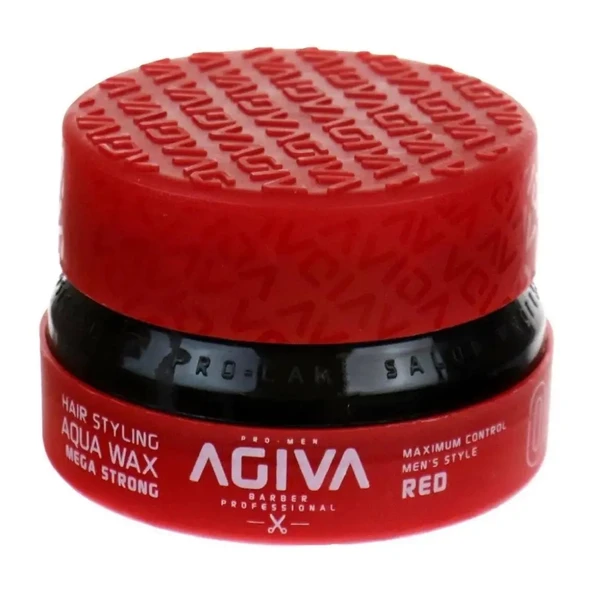 Agiva Kırmızı Wax 155 ml - Güçlü Tutuş ve Parlak Görünüm Sağlayan Erkek Saç Şekillendirici Wax ürün görseli 1
