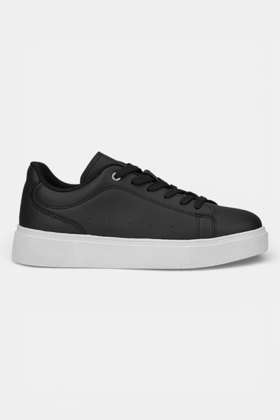 Siyah Beyaz Günlük Erkek Ortopedik Sneaker Ayakkabı-205 ürün görseli 1