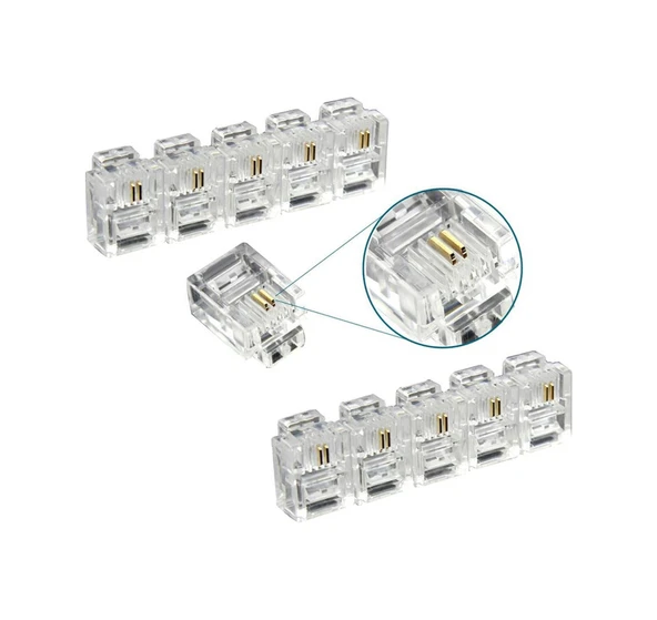 Rj11 Telefon Soketi 6P/2C 100 Adet Polaxtor Plx-10494 ürün görseli 1