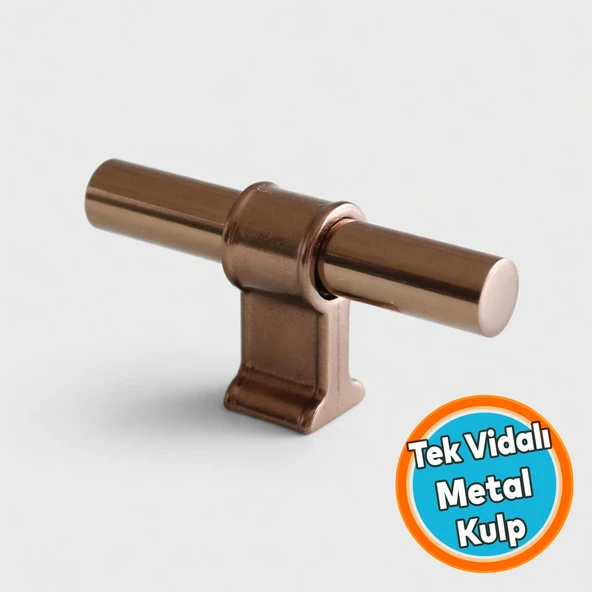 Tek Vidalı Bronz Metal Düğme Çekmece Mutfak Mobilya Dolabı Dolap Kulpu Kulbu Kulpları ürün görseli 1