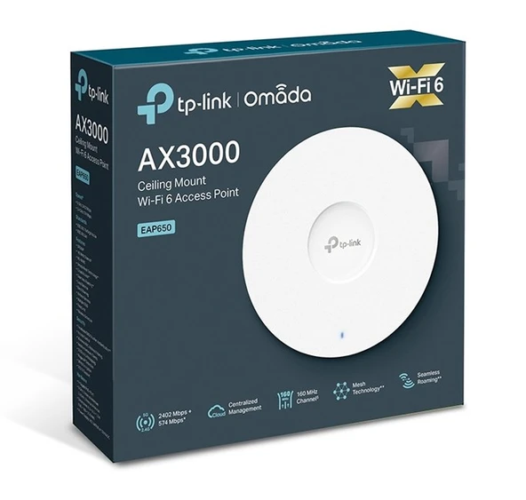 Tp-Link omada EAP650 3000Mbps Tavan Access Point - Resim 3
