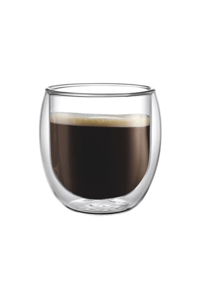 Leggno Vetro Borosilikat Çift Camlı Espresso Bardağı 100ml (2AD) ürün görseli 1