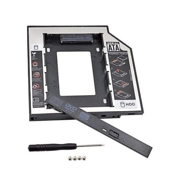 12.7 Mm Sata Hdd Harddisk Caddy Kızak Kutu Laptop Ssd Notebook Ikinci Hdd Takma ürün görseli 1