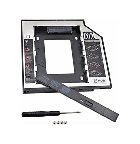12.7Mm Hdd Caddy Dvd Ssd Kutu Sata 2. Harddisk - Resim 2