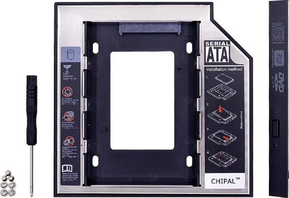 Speeduf 9.5mm Sata Hdd Harddisk Caddy Kızak Kutu Laptop Ssd Notebook İkinci Hdd Takma ürün görseli 1