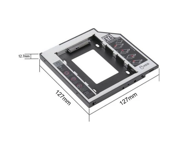 Gomax 12.7 MM Hdd Caddy Laptop Dvd To Ssd Kutu ürün görseli 1