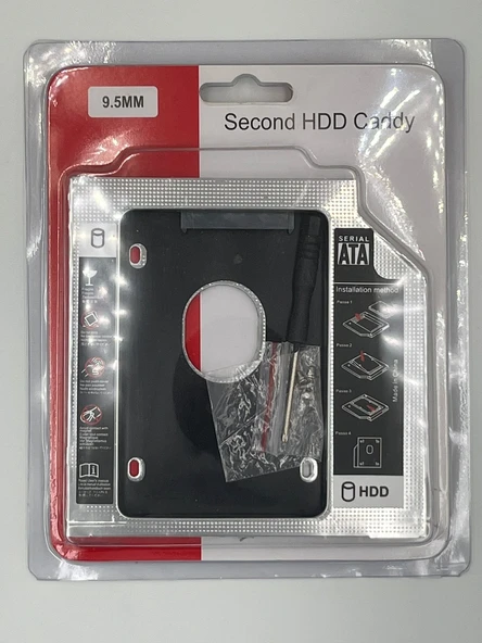 9.5 Mm Ssd Sata Harddisk Kutu Notebook Ssd- Hdd Kızak - Resim 4