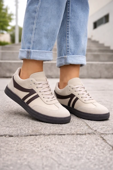 BEJ ORTOPEDİK GÜNLÜK KADIN SNEAKER ORTOPEDİK AYAKKABI-254 ürün görseli 1